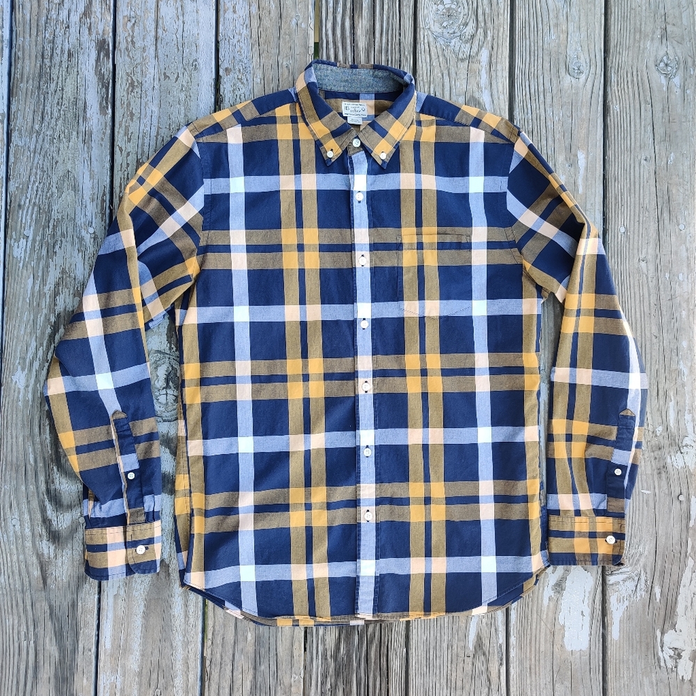 J. Crew Factory Poplin Gingham SzL